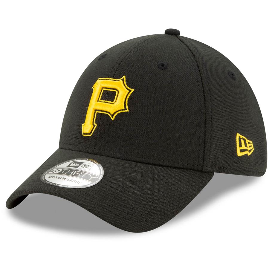 Pittsburgh Pirates New Era Alternate 2 Team Classic 39THIRTY Flex Hat - Black