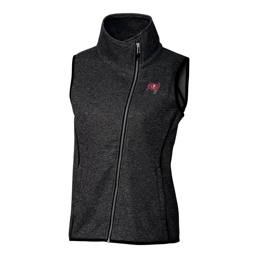 Tampa Bay Buccaneers Cutter & Buck Women's Mainsail Full-Zip Vest - Black