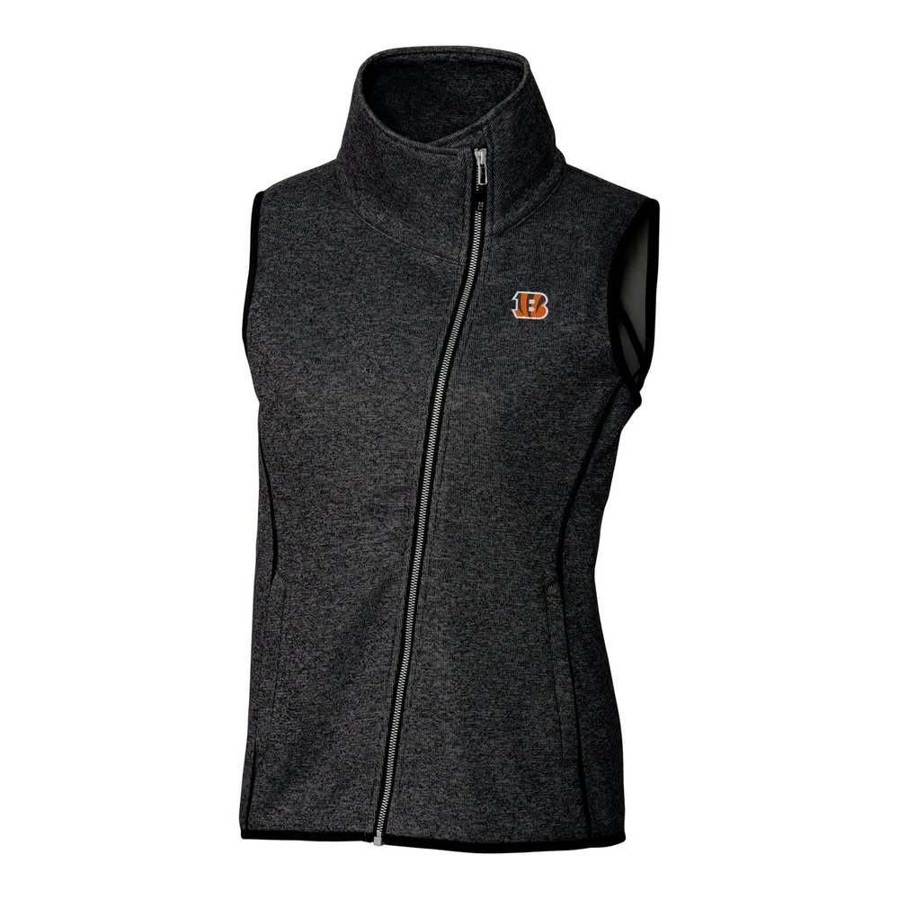 Cincinnati Bengals Cutter & Buck Women's Mainsail Full-Zip Vest - Gray