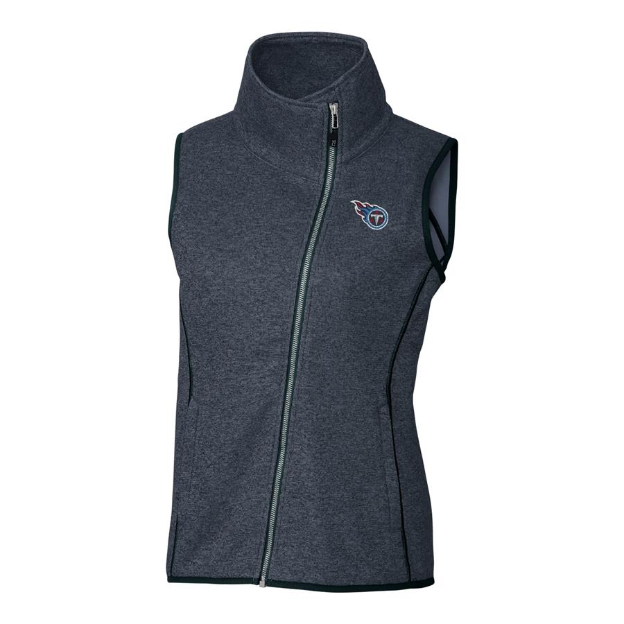Tennessee Titans Cutter & Buck Women's Mainsail Full-Zip Vest - Navy