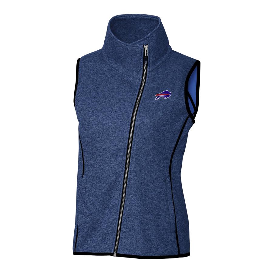 Buffalo Bills Cutter & Buck Women's Mainsail Full-Zip Vest - Blue