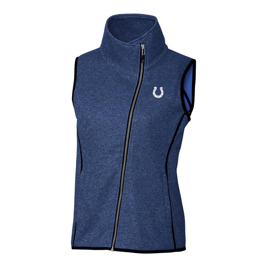 Indianapolis Colts Cutter & Buck Women's Mainsail Full-Zip Vest - Blue