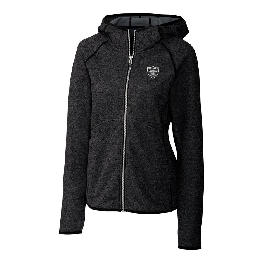 Las Vegas Raiders Cutter & Buck Women's Mainsail Full-Zip Jacket - Black