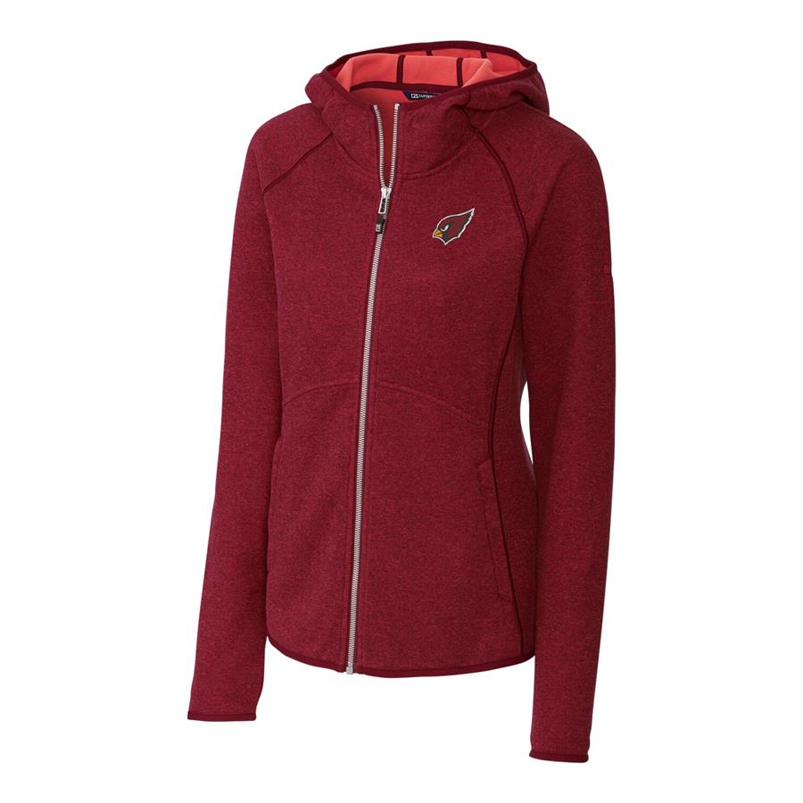 Arizona Cardinals Cutter & Buck Women's Mainsail Full-Zip Jacket - Red