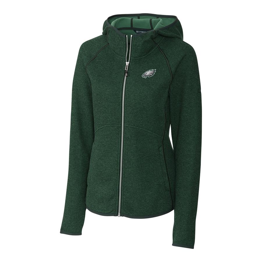 Philadelphia Eagles Cutter & Buck Women's Mainsail Full-Zip Jacket - Green