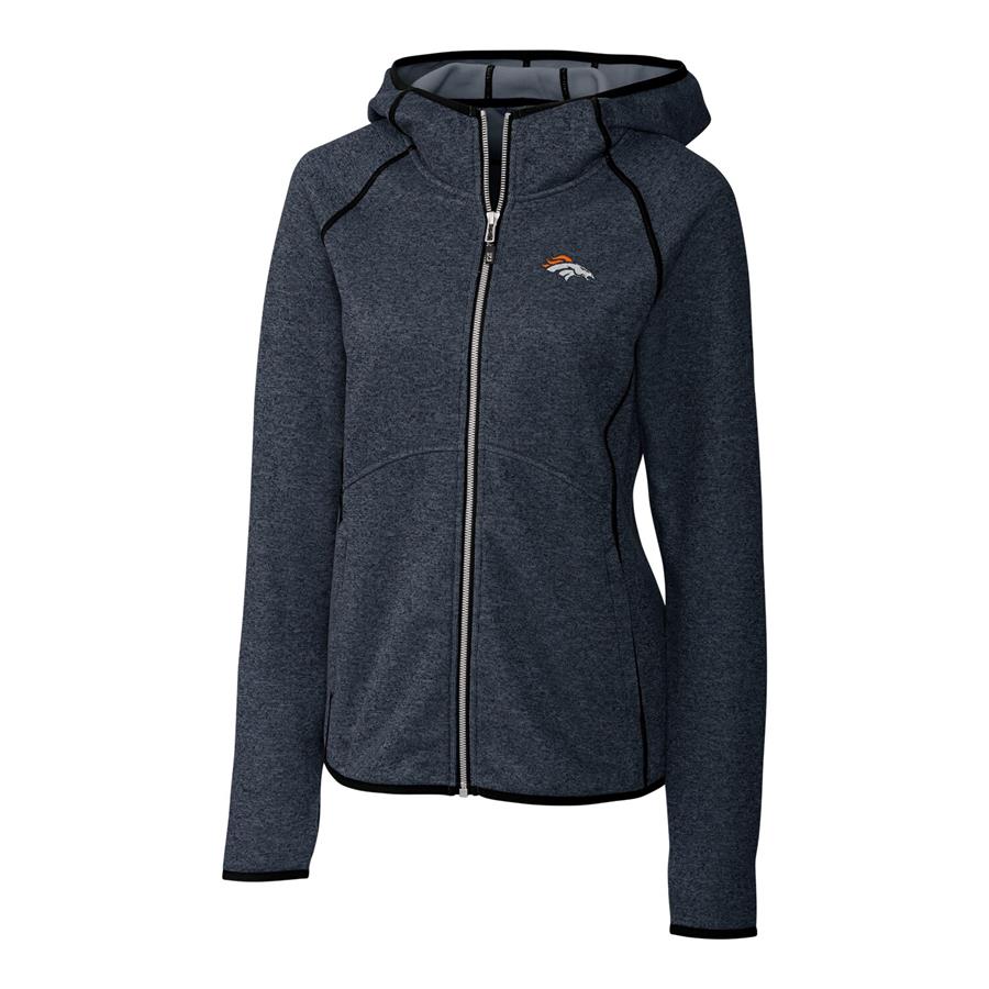 Denver Broncos Cutter & Buck Women's Mainsail Full-Zip Jacket - Navy