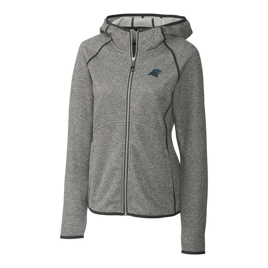Carolina Panthers Cutter & Buck Women's Mainsail Full-Zip Jacket - Gray