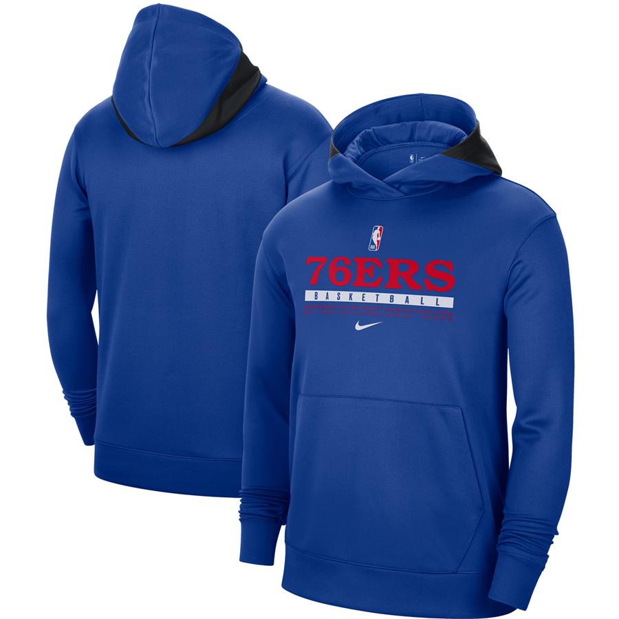 Philadelphia 76ers Nike Spotlight On Court Practice Performance Pullover Hoodie - Royal