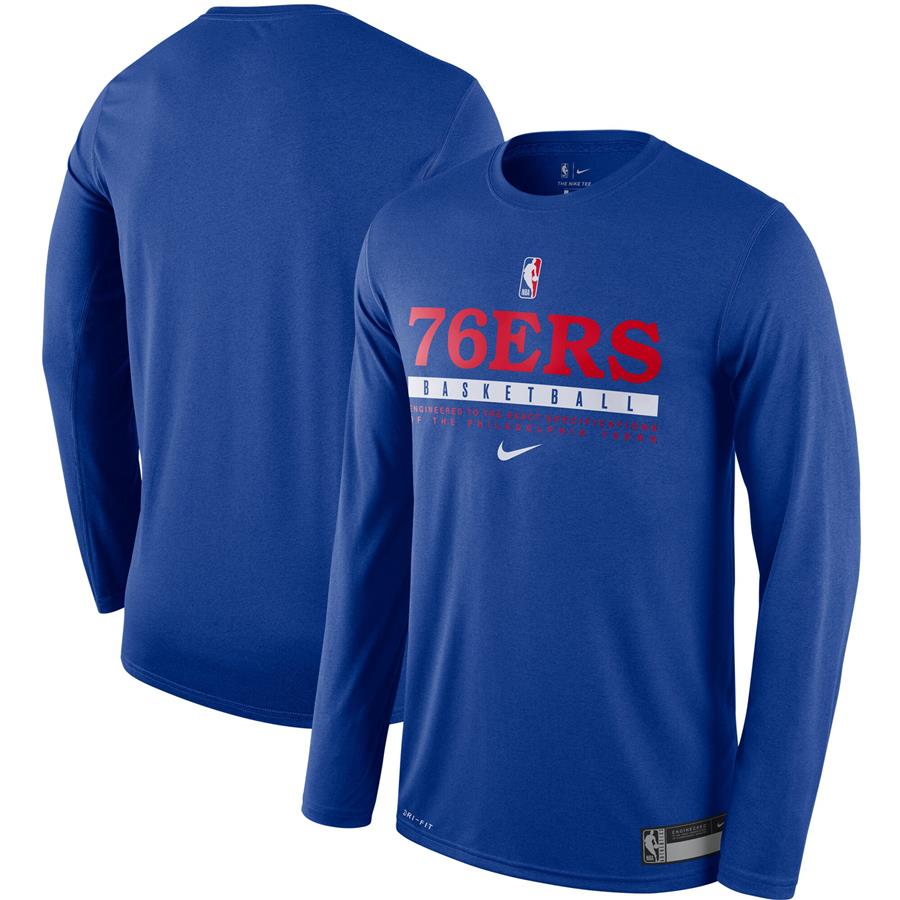 Philadelphia 76ers Nike Essential Practice Legend Performance Long Sleeve T-Shirt - Royal