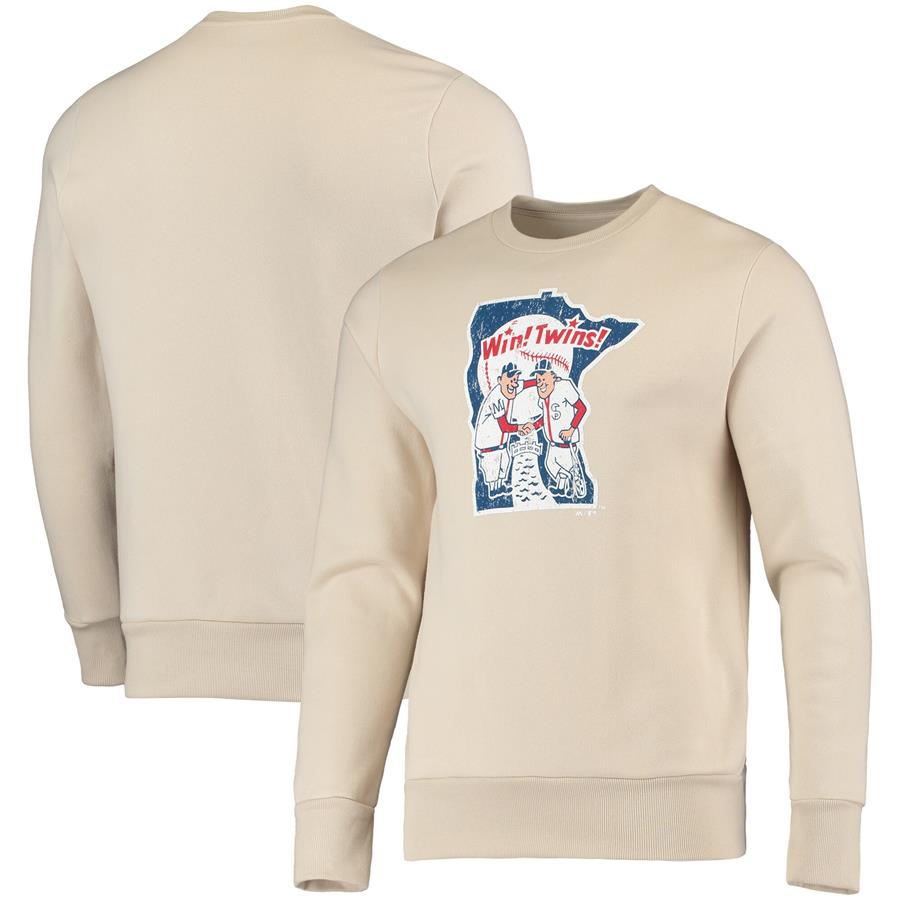 Свитшот Minnesota Twins Majestic Threads (бежевый меланж)