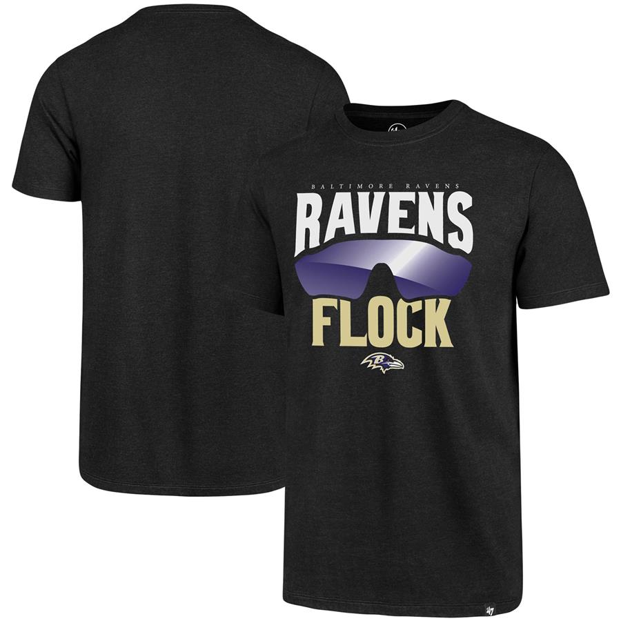 Baltimore Ravens '47 Flock Regional Club T-Shirt - Heathered Black