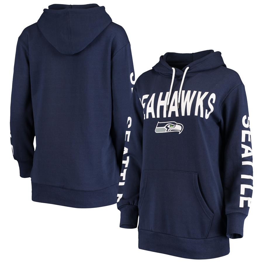 Seattle Seahawks G-III 4Her by Carl Banks Women's Extra Point Pullover Hoodie - College Navy