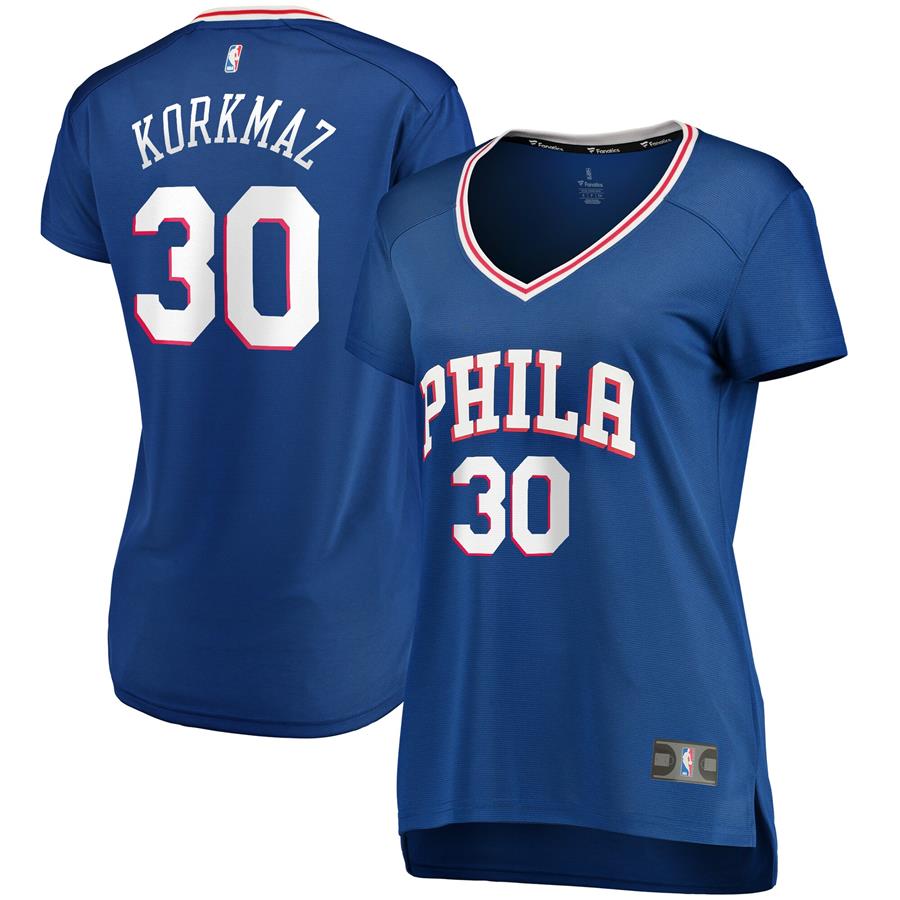 Furkan Korkmaz Philadelphia 76ers Fanatics Branded Women's Fast Break Player Jersey - Icon Edition - Royal