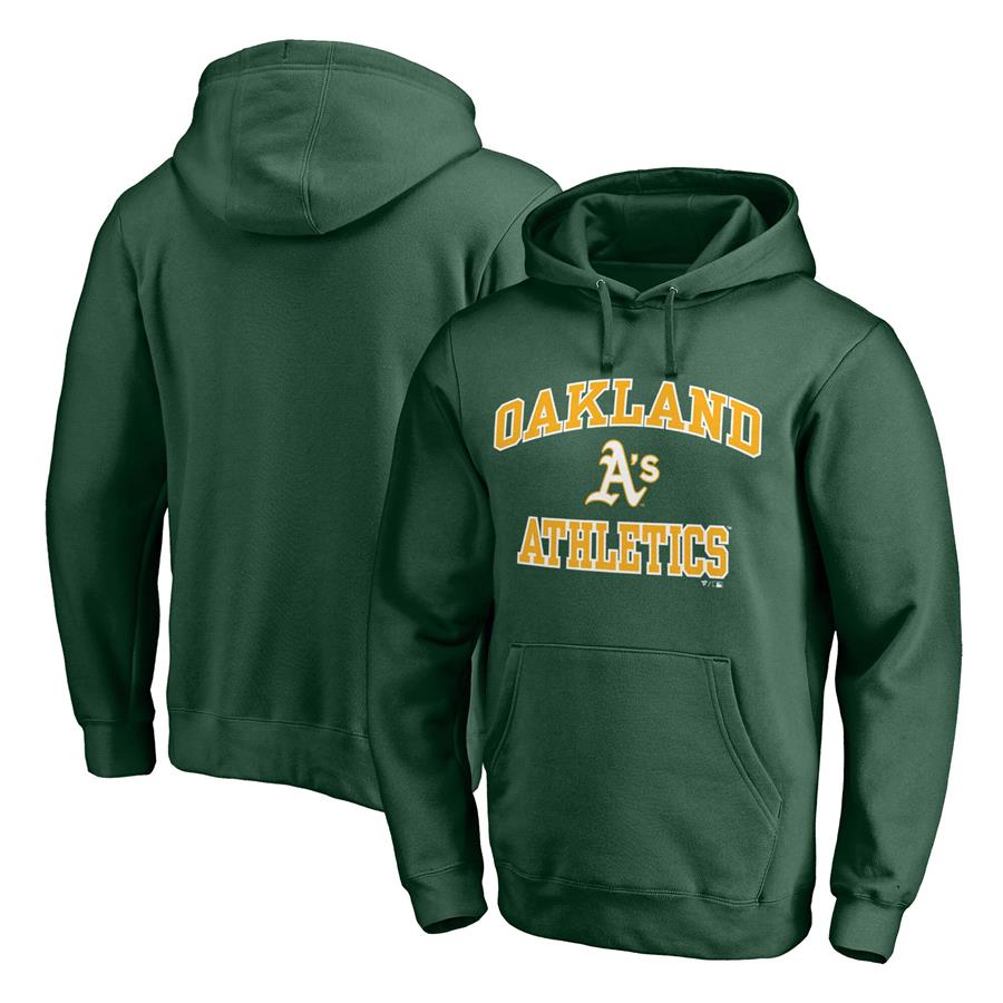 Oakland Athletics Fanatics Branded Heart & Soul Pullover Hoodie - Green