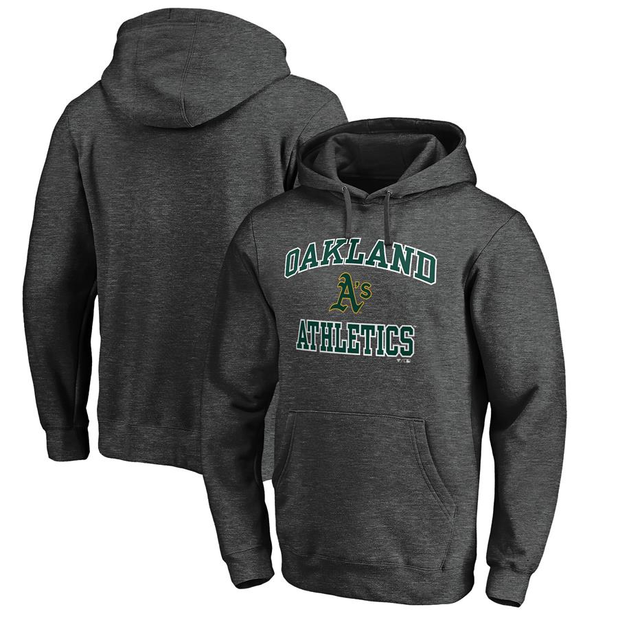 Oakland Athletics Fanatics Branded Heart & Soul Pullover Hoodie - Charcoal
