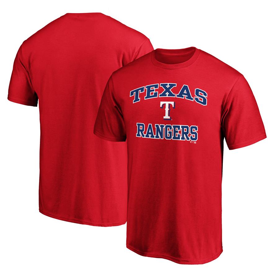 Texas Rangers Fanatics Branded Heart & Soul T-Shirt - Red