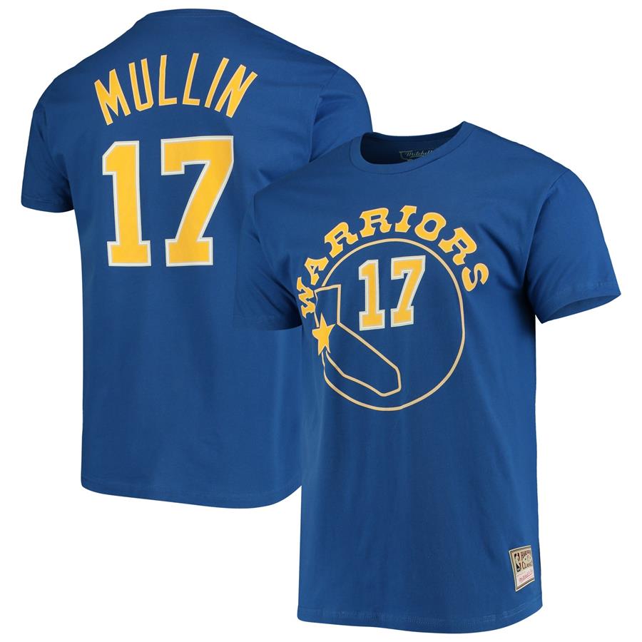 Chris Mullin Golden State Warriors Mitchell & Ness Hardwood Classics Name & Number Team T-Shirt - Royal