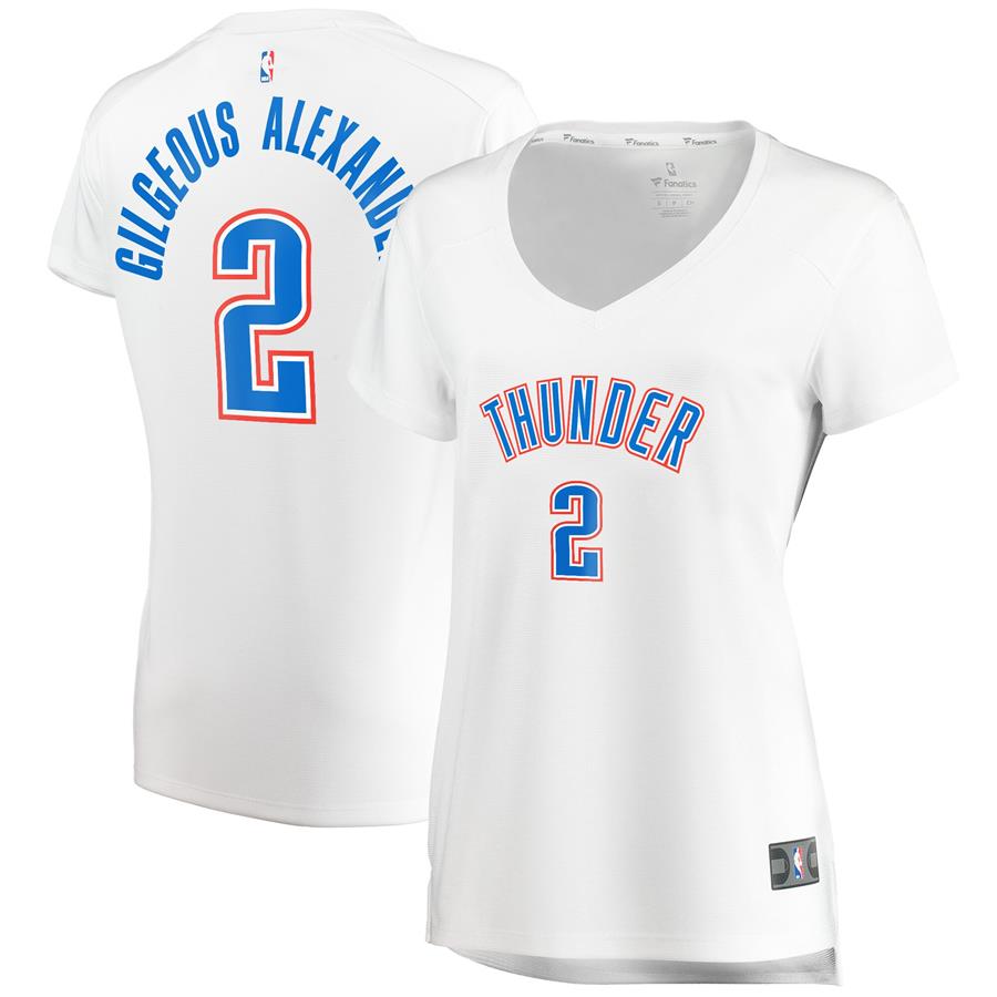 Shai Gilgeous-Alexander Fanatics Branded Women's Fast Break Player Jersey - Association Edition - White
