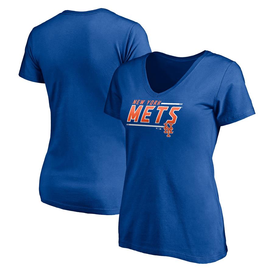 New York Mets Fanatics Branded Women's Mascot In Bounds V-Neck T-Shirt - Royal