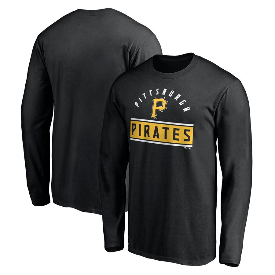 Pittsburgh Pirates Fanatics Branded Team Arc Knockout Long Sleeve T-Shirt - Black