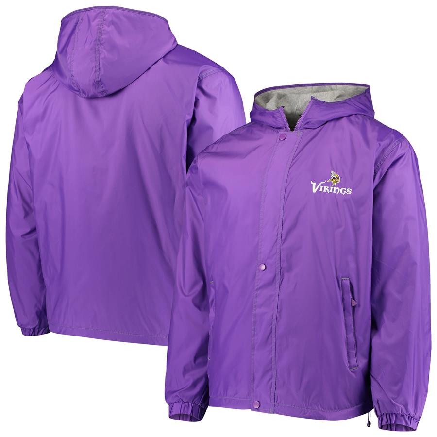 Minnesota Vikings Dunbrooke Logo Legacy Stadium Full-Zip Jacket- Purple