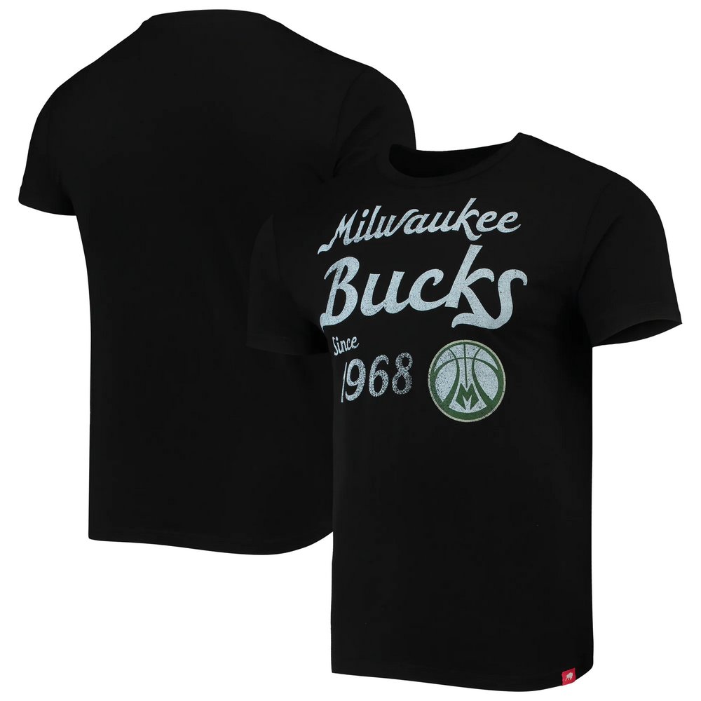 Milwaukee Bucks Sportiqe Comfy Tri-Blend T-Shirt - Black