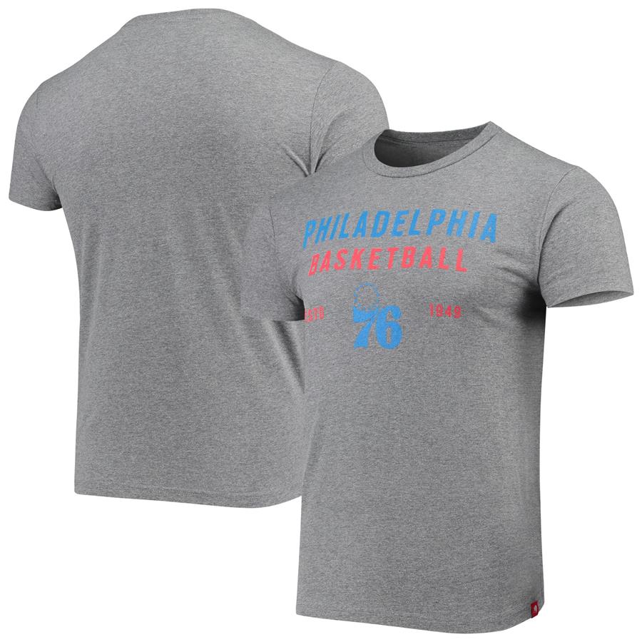 Philadelphia 76ers Sportiqe Comfy Tri-Blend T-Shirt - Gray