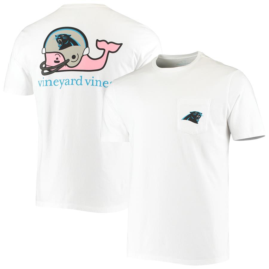 Carolina Panthers Vineyard Vines Team Whale Helmet T-Shirt - White