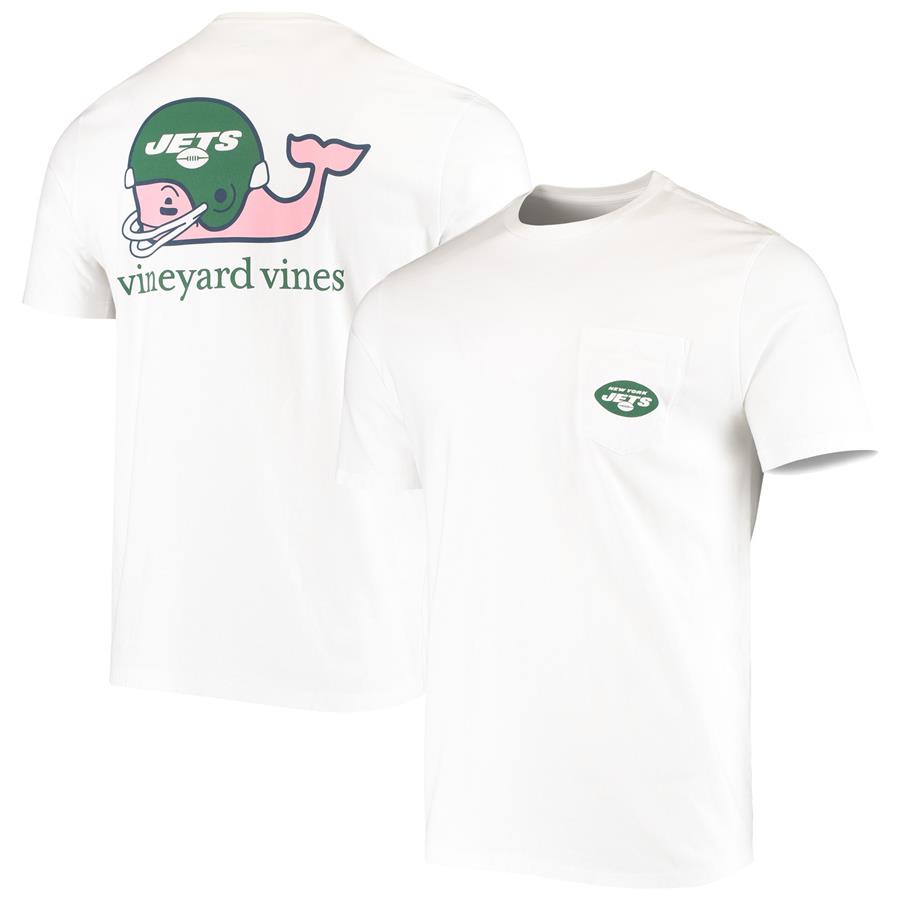Футболка New York Jets Vineyard Vines Team Whale Helmet (белый)