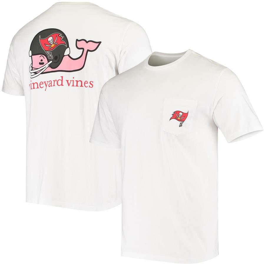 Tampa Bay Buccaneers Vineyard Vines Team Whale Helmet T-Shirt - White