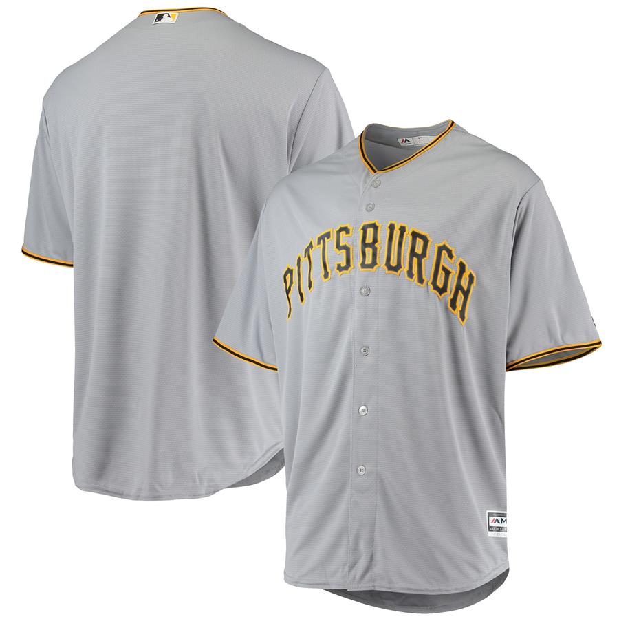 Pittsburgh Pirates Majestic Away Official Cool Base Jersey - Gray