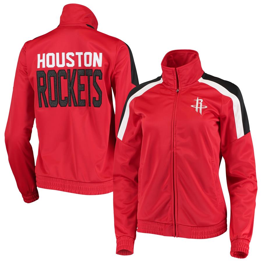 Houston Rockets G-III 4Her by Carl Banks Women's Jump Shot Full-Zip Track Jacket - Red