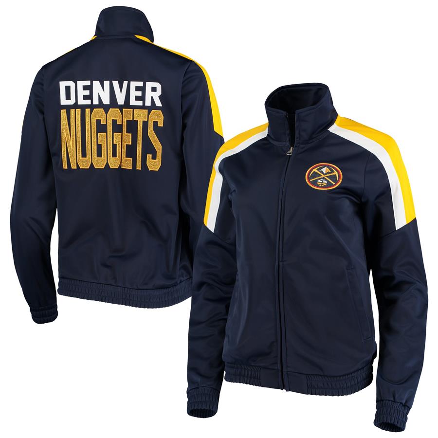 Denver Nuggets G-III 4Her by Carl Banks Women's Jump Shot Full-Zip Track Jacket - Navy