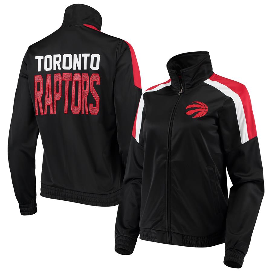 Toronto Raptors G-III 4Her by Carl Banks Women's Jump Shot Full-Zip Track Jacket - Black