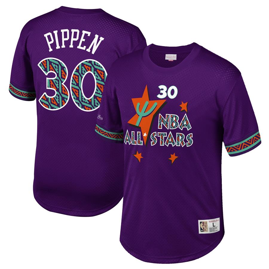 Scottie Pippen Mitchell & Ness Eastern Conference 1995 All-Star Hardwood Classics Mesh Name & Number T-Shirt - Purple