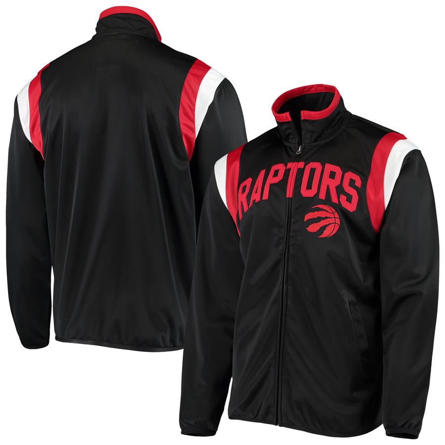 Toronto Raptors G-III Sports by Carl Banks Post Up Tricot Full-Zip Track Jacket - Black