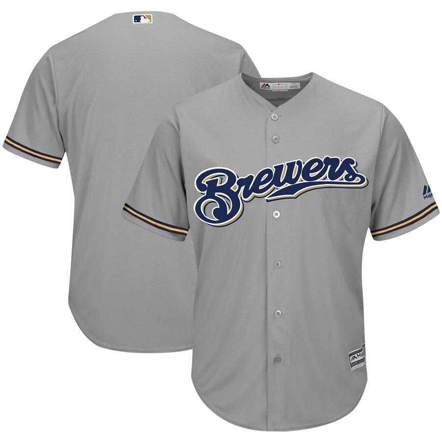 Milwaukee Brewers Majestic Team Official Jersey - Gray