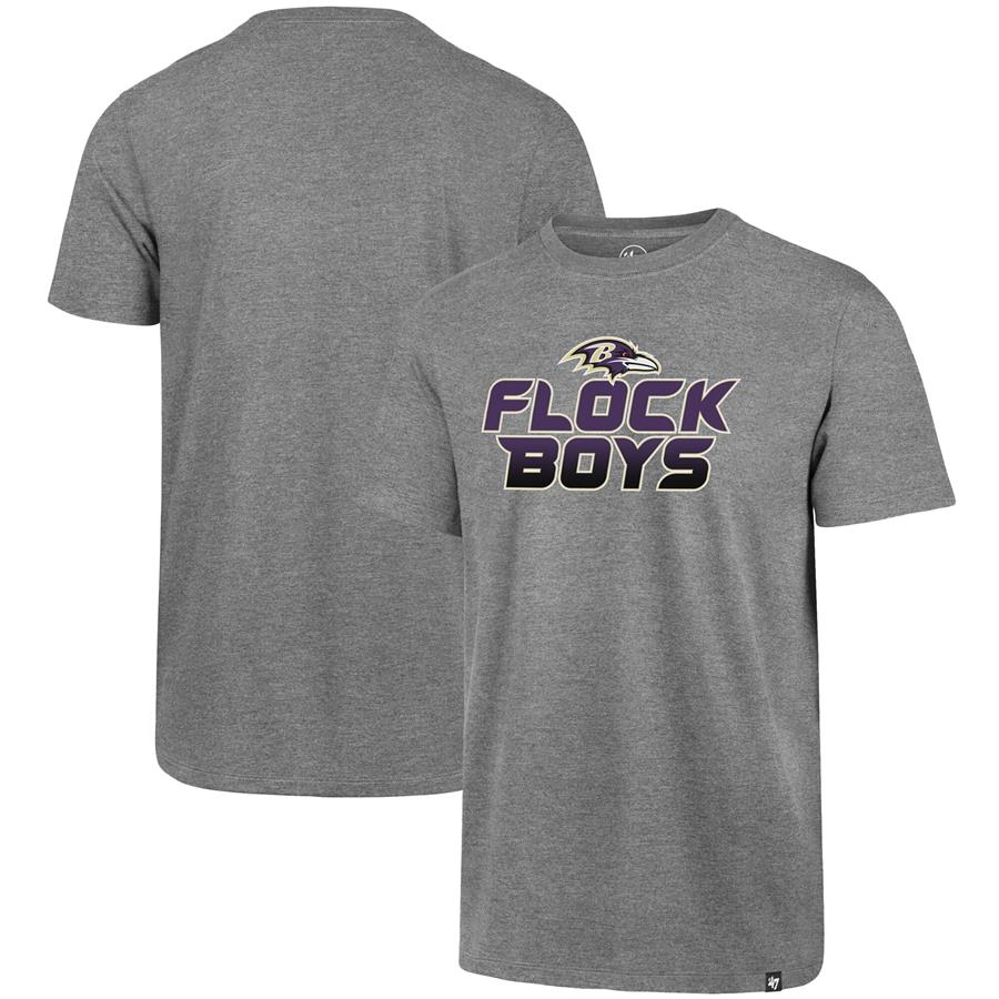 Baltimore Ravens '47 Flock Boys Regional Club T-Shirt - Heathered Gray