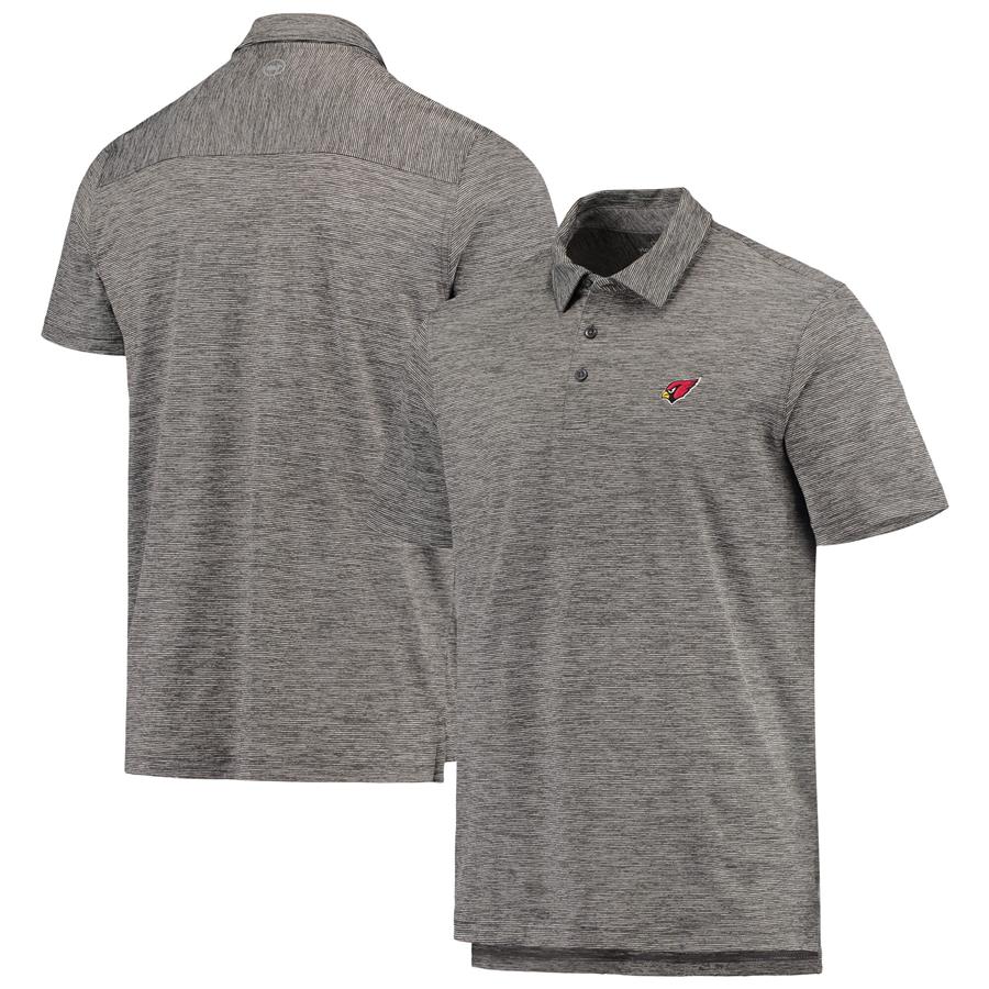 Arizona Cardinals Vineyard Vines Destin Stripe Sankaty Polo - Charcoal