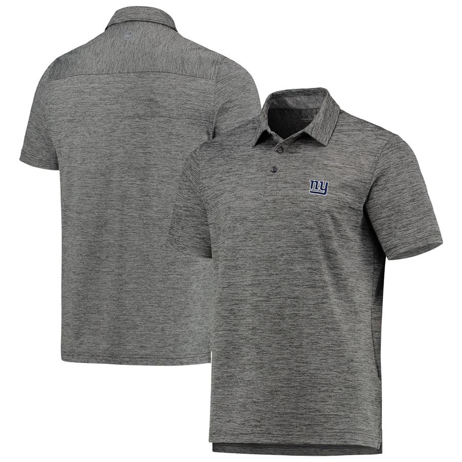 New York Giants Vineyard Vines Destin Stripe Sankaty Polo - Charcoal