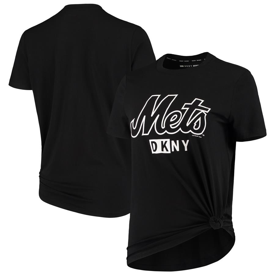 New York Mets DKNY Sport Women's The Abbigail T-Shirt - Black