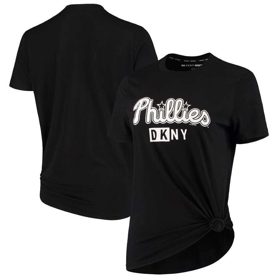 Philadelphia Phillies DKNY Sport Women's The Abbigail T-Shirt - Black