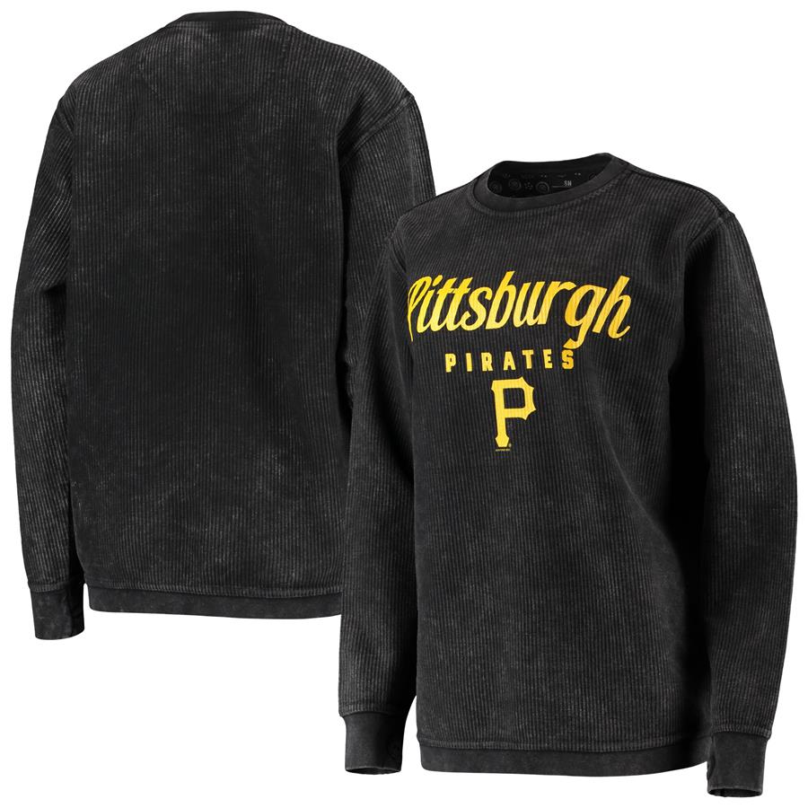 Pittsburgh Pirates G-III 4Her by Carl Banks Women's Comfy Cord Pullover Sweatshirt - Black