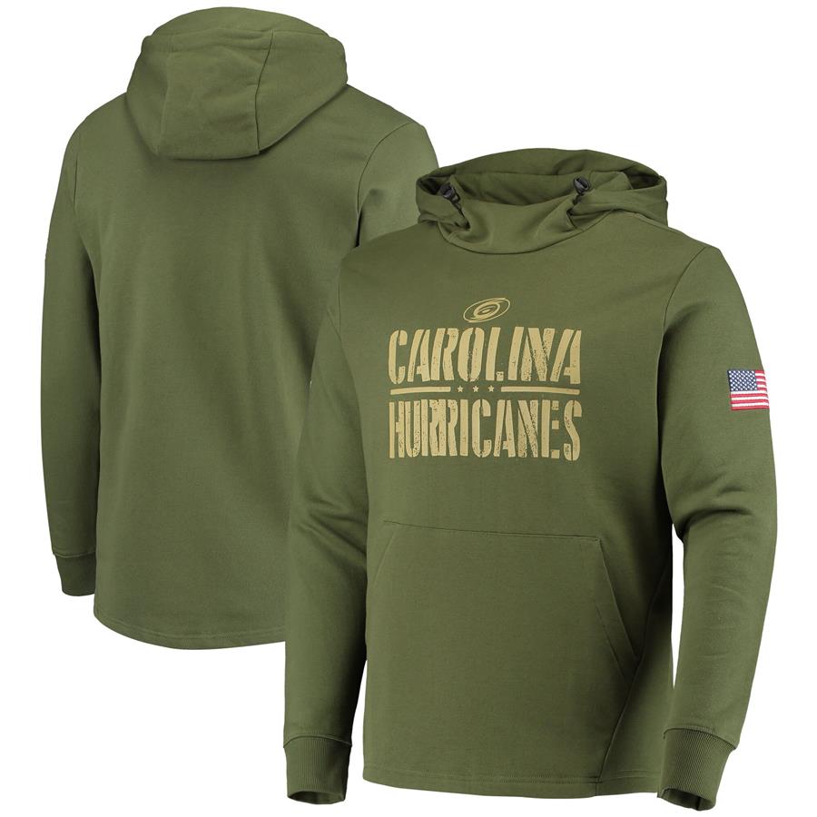 Carolina Hurricanes Levelwear Delta Shift Pullover Hoodie - Olive