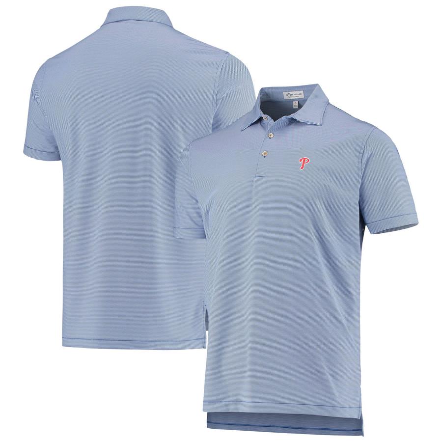 Philadelphia Phillies Peter Millar Jubilee Stripe Polo - Royal