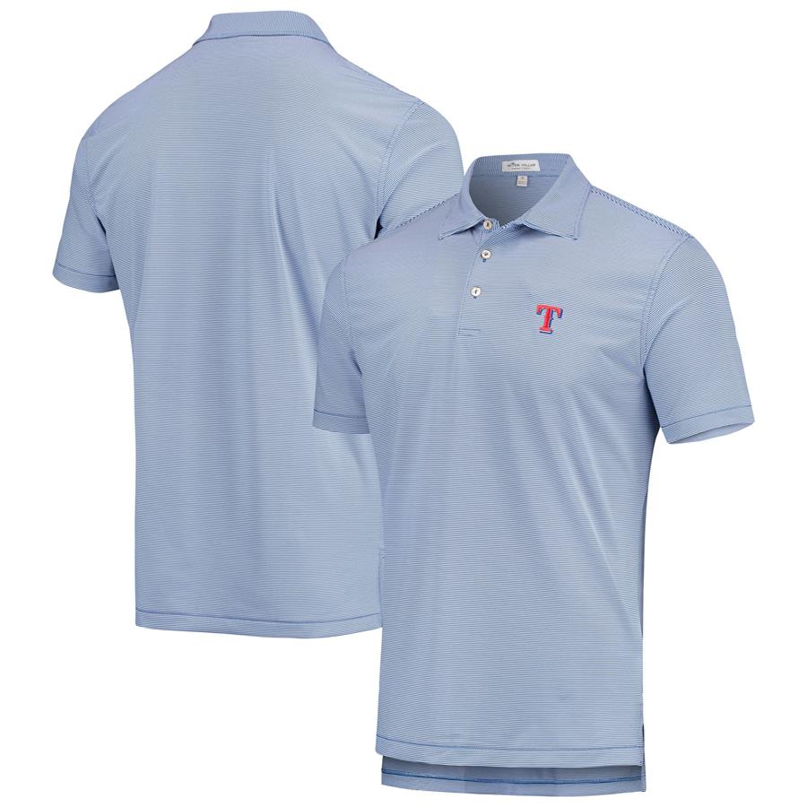 Texas Rangers Peter Millar Jubilee Stripe Polo - Royal