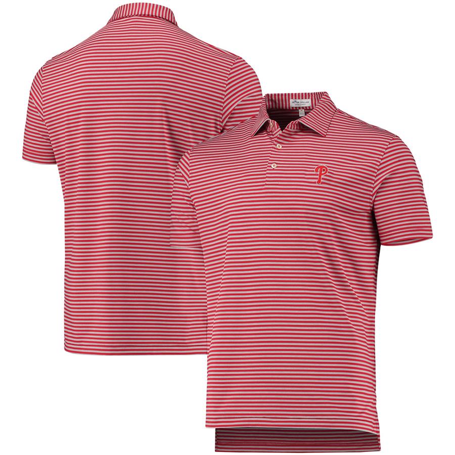 Philadelphia Phillies Peter Millar Mills Stripe Polo - Red