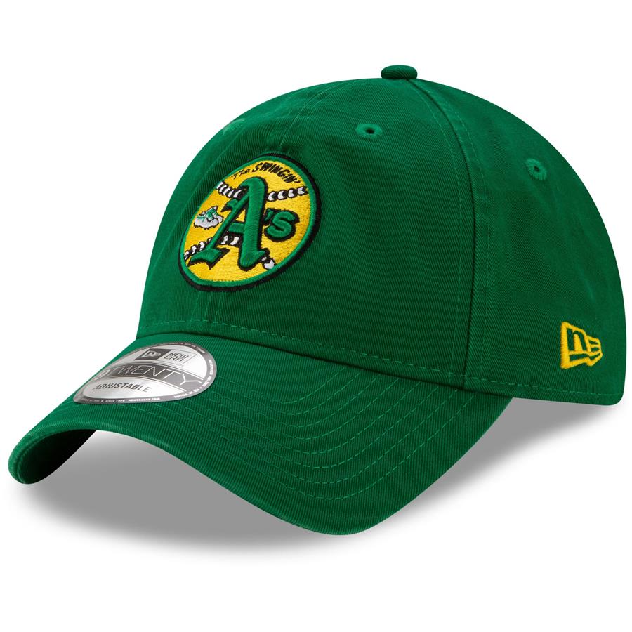 Oakland Athletics New Era Men's Cooperstown Collection Core Classic Logo 9TWENTY Adjustable Hat - Kelly Green