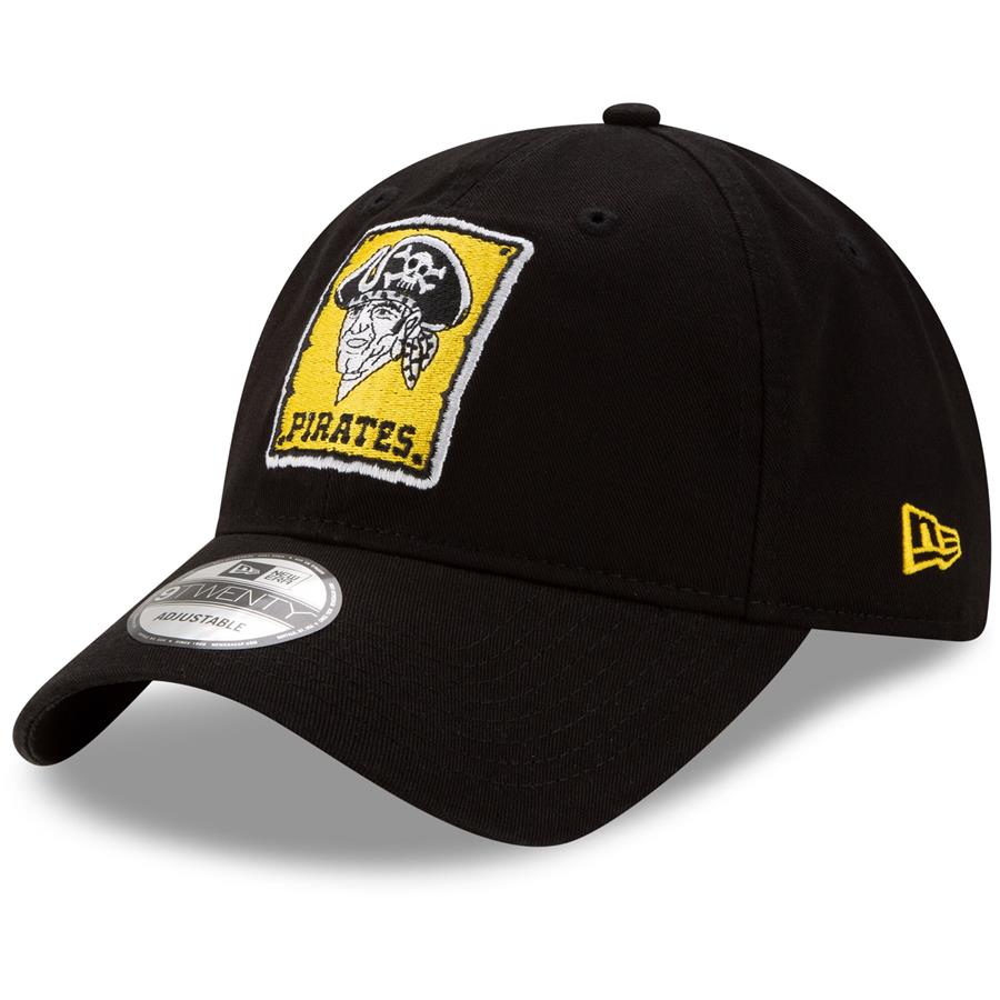 Pittsburgh Pirates New Era Men's Cooperstown Collection Core Classic Logo 9TWENTY Adjustable Hat - Black