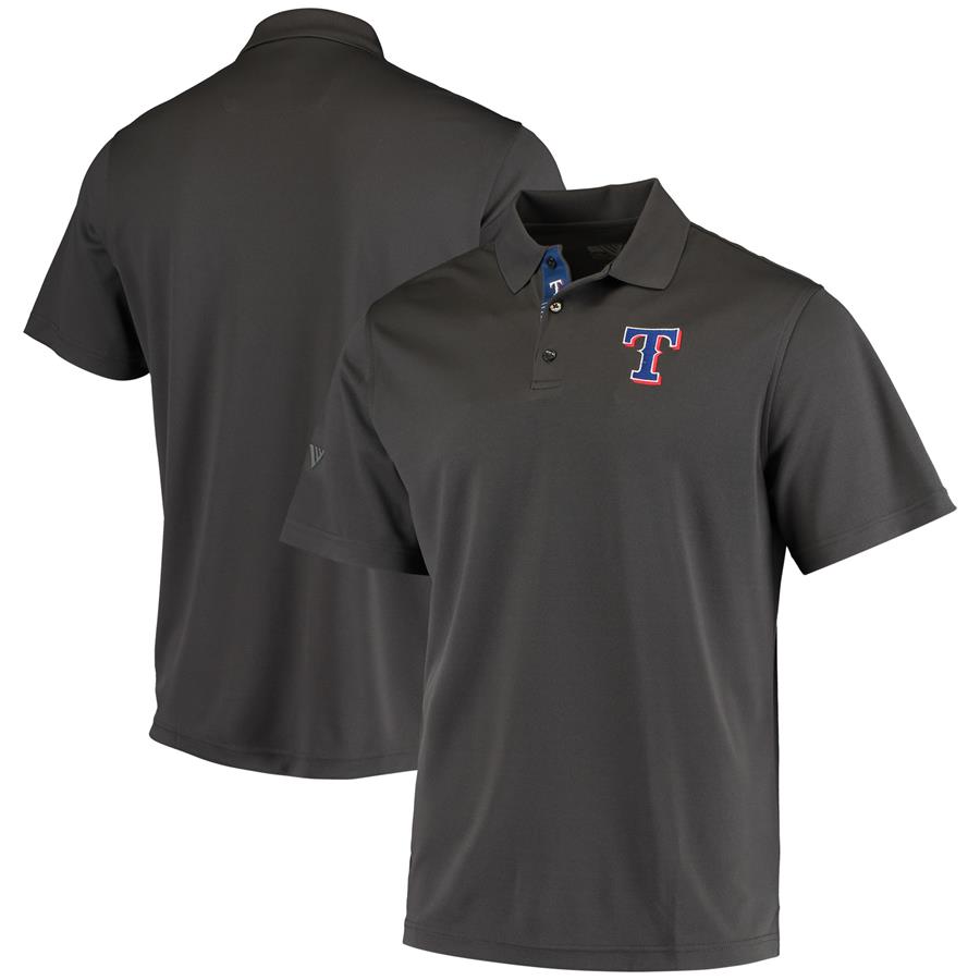 Texas Rangers Levelwear Omaha 2-Hit Polo - Charcoal